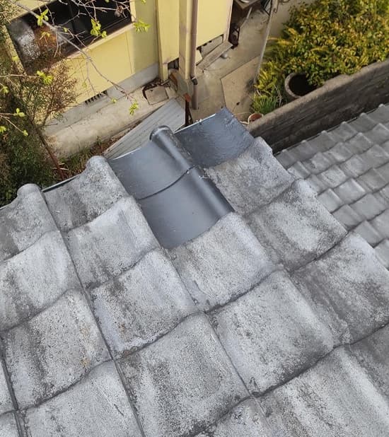 部分既存瓦葺き直し