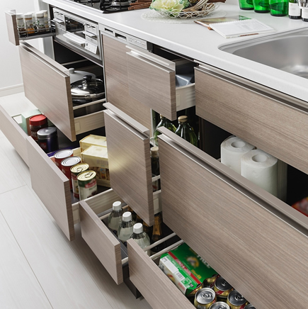 キャビネット（扉・取っ手・内部構造）交換